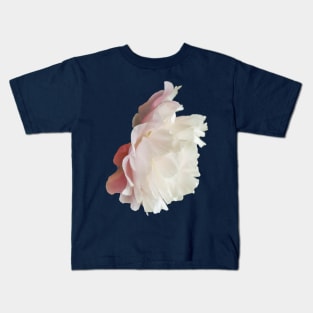 Cutout Floral Photo Pale Pink Peony Flower Kids T-Shirt